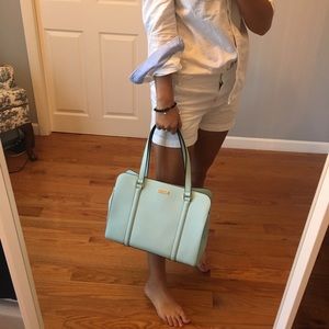 Mint Blue Kate Spade Top Handle Shoulder Bag